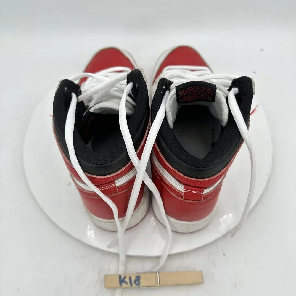 Nike Air Jordan 1 Retro High Youth Size 7Y Women 8.5 575441-161 Red White Shoes